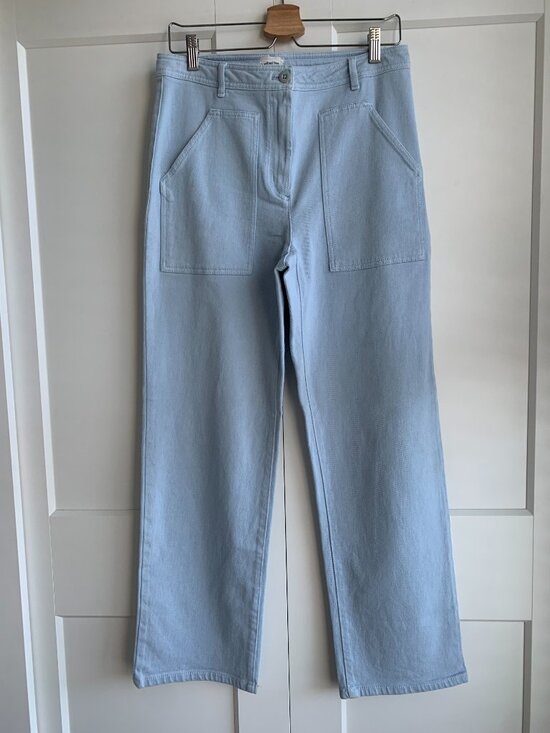 Wilfred Pants - Wilfred Modern Utility Pant Light Blue Mid-rise Straight Leg size 8